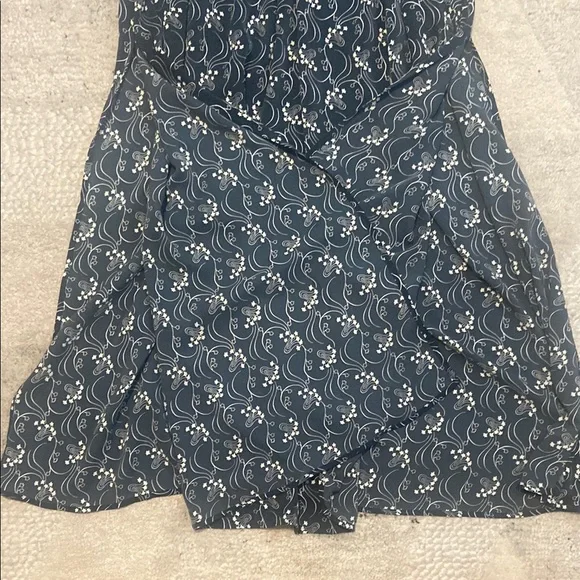 J. Crew Blue and White Smocked Maxi Dress for Wedding Guest - Picture 8 of 10